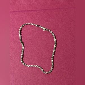 7.5" GOLD ROPE BRACELET: 2.3G 10K-Y/G, THIN BRACELET